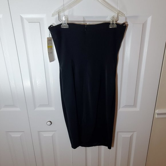 Oleg Cassini Black Strapless Cocktail Dress Size 12 NWT - Picture 3 of 14
